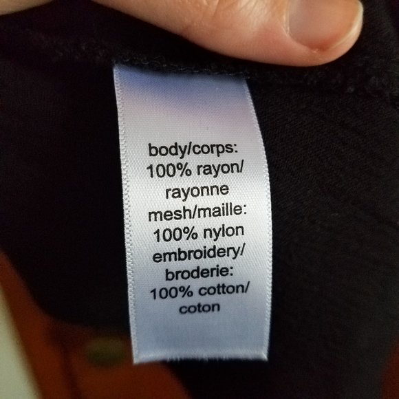 Maurice's Black Lace Crepe Top - Picture 2 of 5